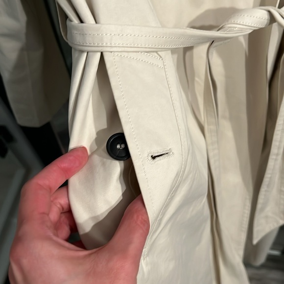 Zara Cream Oversized Trench Coat - Picture 4 of 4